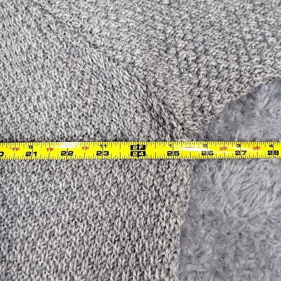 Aran Crafts Gray Merino Wool Cable Knit Button Cardigan XXL - Picture 8 of 10